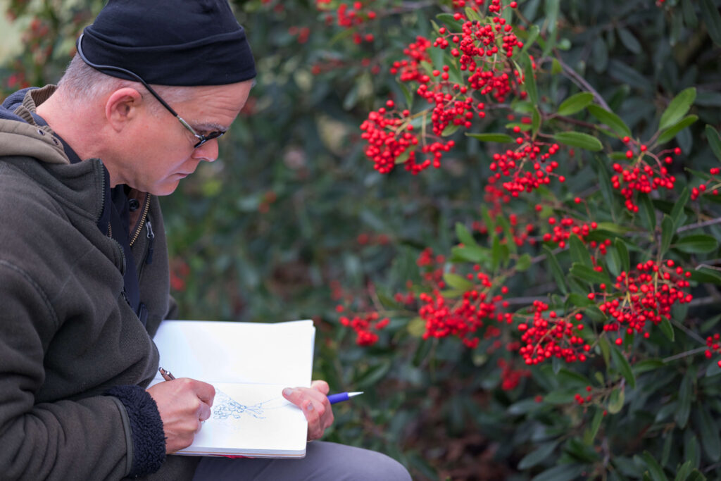 John Muir Sketching Berries