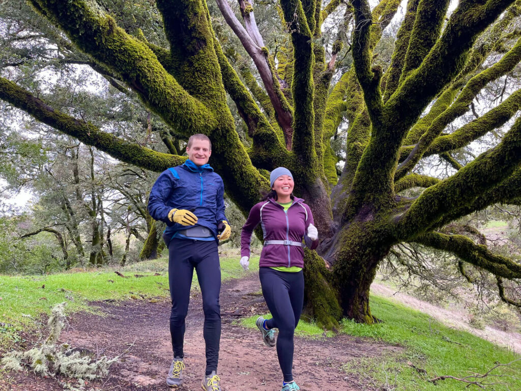 Runner Couple in the Woods