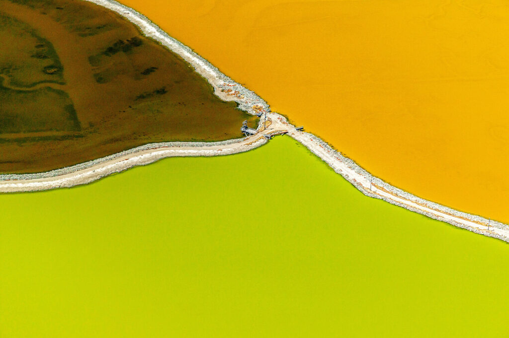 Green Orange Salt Ponds