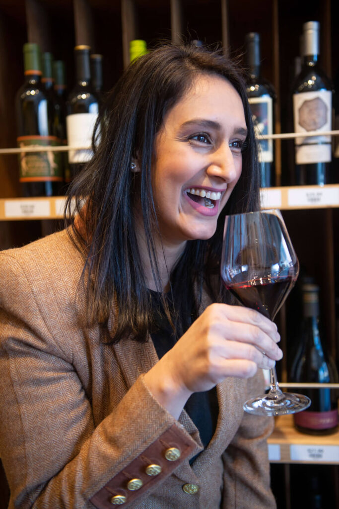 Wine tasting with a laugh